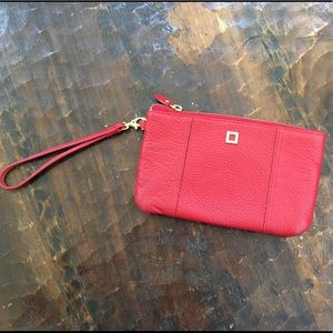 Lodis Clutch Red Leather Wristlet